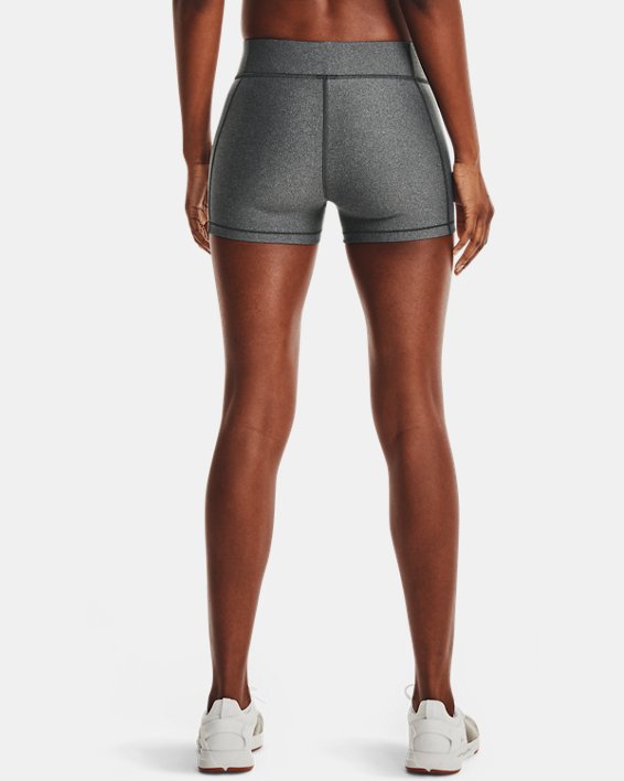 Damen HeatGear® Armour Shorts mit mittelhohem Bund, Gray, pdpMainDesktop image number 1